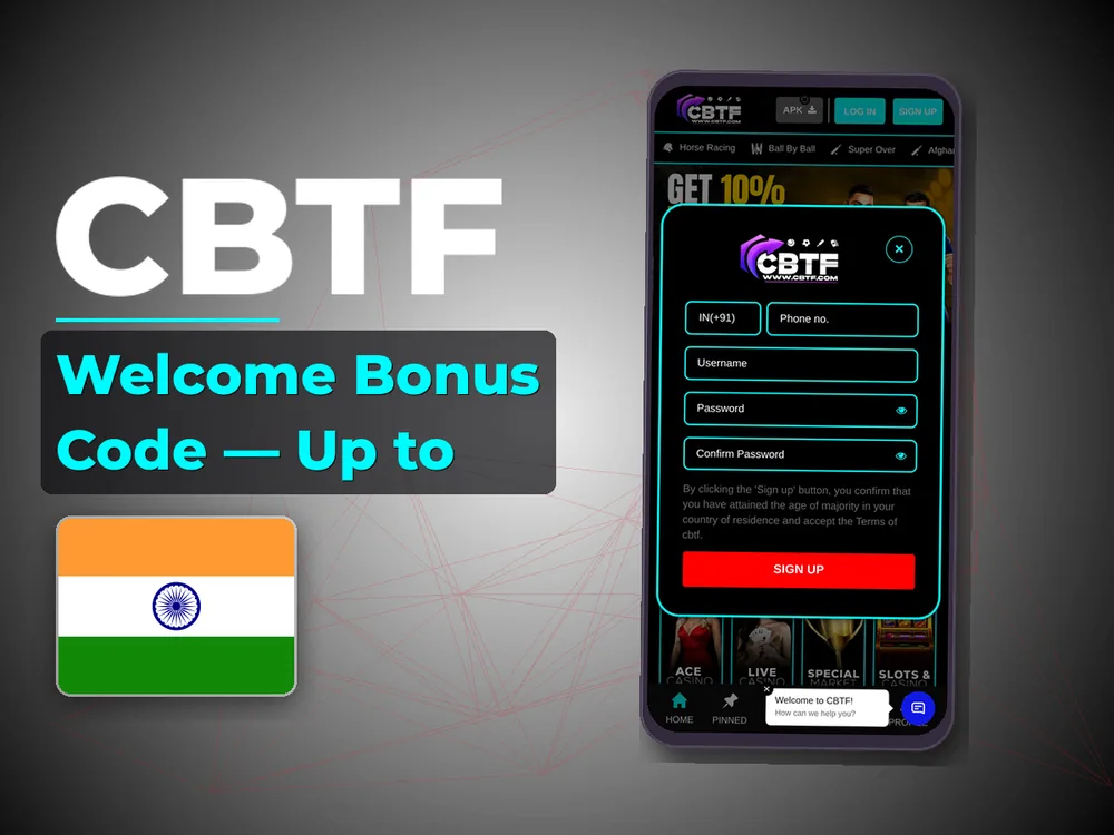 Cbtf - Welcome Bonus Code — Up to